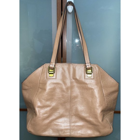 Elliott Lucca Faro Tobacco Brown Genuine Leather Purse Satchel Shoulder Hobo Bag - Picture 2 of 12